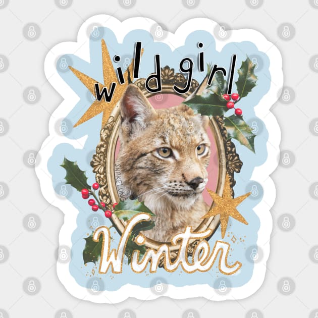 Wild Girl Winter Sticker by snakelung